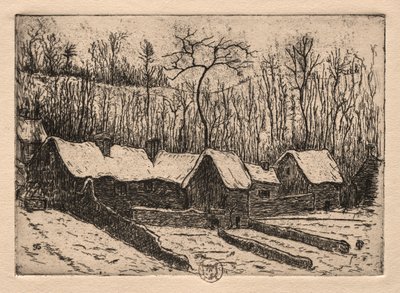 Altı Gravür: Thatched Fırın, Auvers by Paul Gachet
