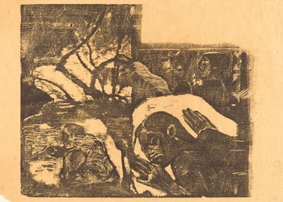 Ormanda Bir Maori Kadını; Manao Tupapau (Bir Ruhun Perisi Olmuştur) by Paul Gauguin