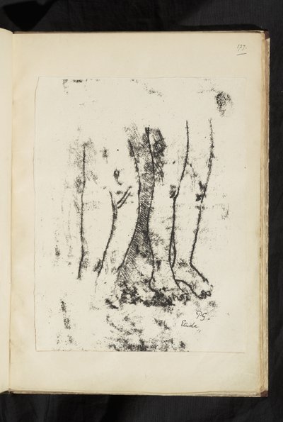 Öncesi ve sonrası - Bacakların incelenmesi by Paul Gauguin