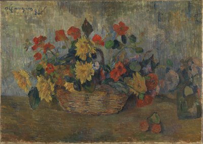 Çiçekli sepet, 1884. by Paul Gauguin