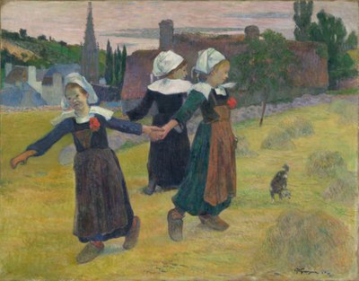 Breton Kızlar Dans, Pont-Aven by Paul Gauguin