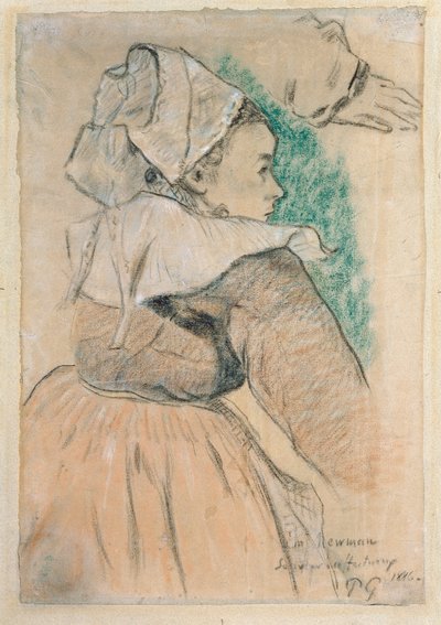 Sağ profildeki Breton kadın, 1886 by Paul Gauguin