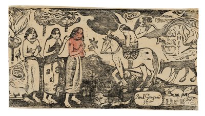 Geç Tahta Baskılar Süitinden İkamet Değişikliği by Paul Gauguin