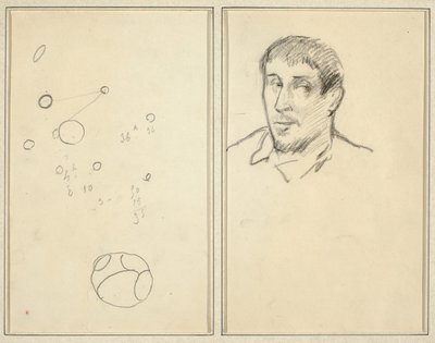 Daireler ve Sayılar; Otoportre [rekto] by Paul Gauguin