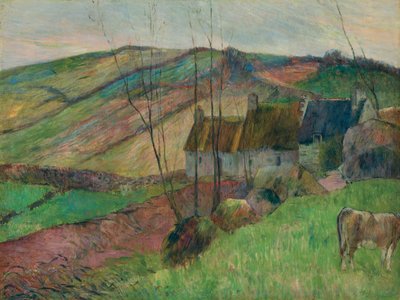 Mont Sainte-Marguerite'nin Kenarlarında Kulübeler; Montagne Sainte-Marguerite tarafında kulübeler, 1888 by Paul Gauguin