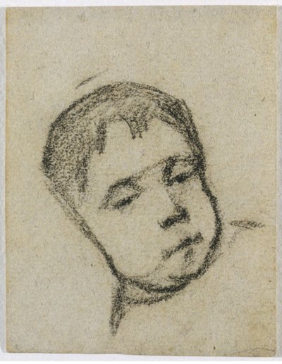 Çocukken Emil Gauguin, Yastık Üzerinde Baş, c. 1875-1876. by Paul Gauguin