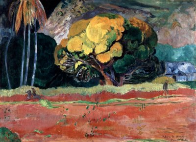 Fatata Te Moua Bir Dağın Eteğinde, 1892. by Paul Gauguin