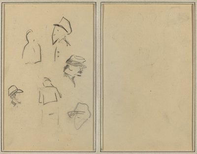 Dört Kafa ve İki Figür [verso] by Paul Gauguin