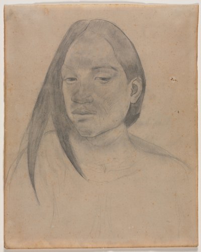 Tahitili Bir Kadının Başı by Paul Gauguin