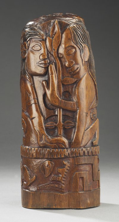 Heena ve Fatu, C1 (Tamanu Ağacı) by Paul Gauguin