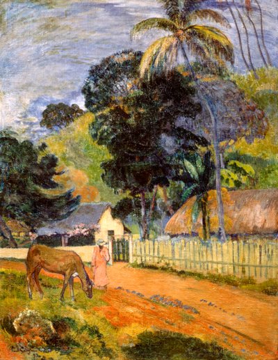 Yolda At, Tahiti Manzarası, 1899 by Paul Gauguin