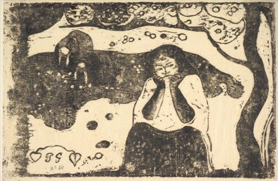 İnsan Sefalet, 1898-99. by Paul Gauguin