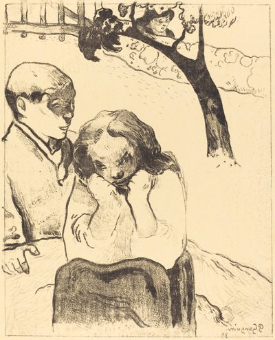 İnsan Hüzün Miseres humaines, 1889 by Paul Gauguin
