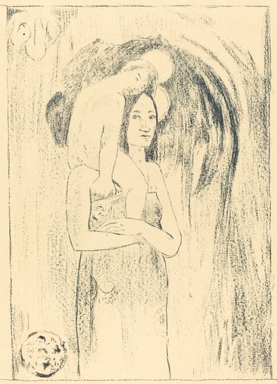 Ia Orana Maria Seni Selamlıyoruz, Mary, c. 1894. by Paul Gauguin