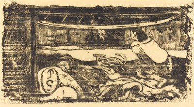 Bir Kulübenin İçi by Paul Gauguin