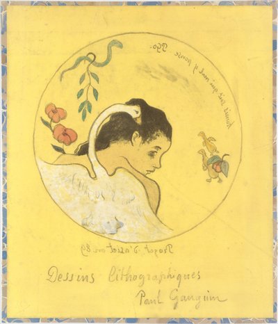 Bir Tabak için Leda Tasarımı: Kötü Düşünenler Yazık Honi Soit Qui Mal y Pense..., 1889. by Paul Gauguin