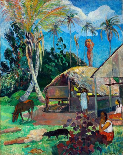 Kara Domuzlar - Kara Domuzlar - Gauguin, Paul Eugene Henri (1848-1903) - 1891 - Tuval üzerine yağlı boya - 91x72 - Szepmuveszeti Muzeum, Budapeşte by Paul Gauguin