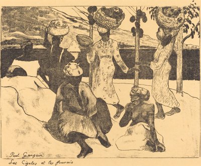 Çekirgeler ve Karıncalar: Martinik Hatırası by Paul Gauguin