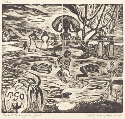 Mahana Atua (Tanrıların Yemeği) by Paul Gauguin