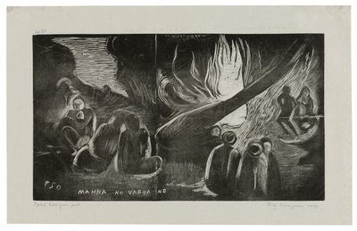 Noa Noa Suite'ten Mahna no wairua ino (Şeytan Konuşuyor), by Paul Gauguin