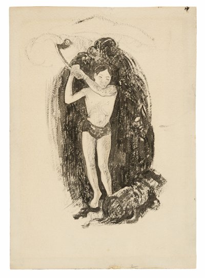 Baltalı adam by Paul Gauguin