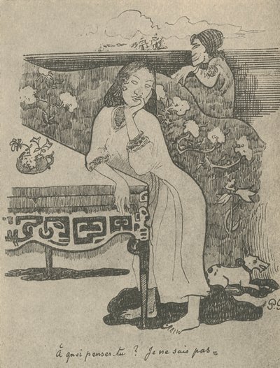 Ne Düşündüğünü Bilmiyorum, 1936 by Paul Gauguin