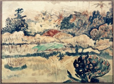 Tahiti manzarası by Paul Gauguin