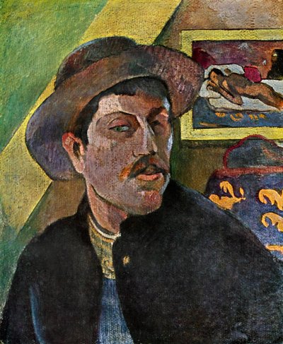 Şapkalı Otoportre, 1893-1894 1939. by Paul Gauguin
