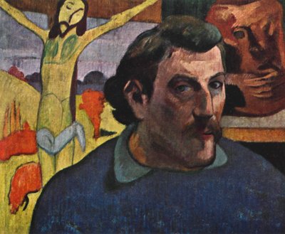 Sarı İsa ile Otoportre, 1889 1939. by Paul Gauguin