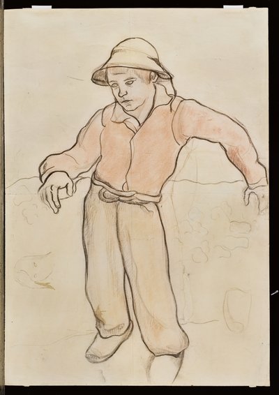 Küçük Breton eğilerek, 1889 by Paul Gauguin
