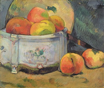 Şeftali ile Natürmort, c.1889 (panelde yağlı boya) by Paul Gauguin