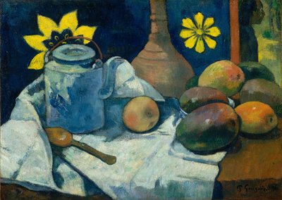 Çaydanlık ve Meyveli Natürmort, 1896. by Paul Gauguin