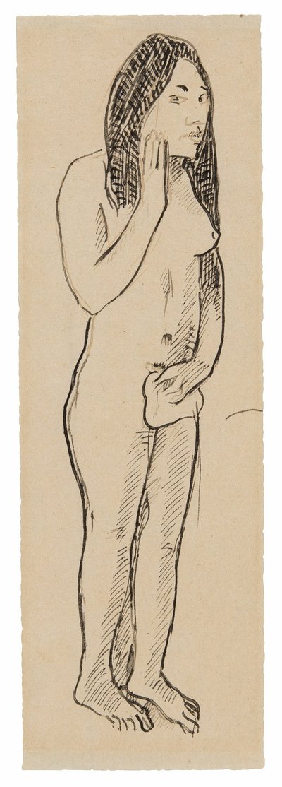 Tahiti Havva (Parau ne te varua ino resmiyle ilgili) (rekto); Yazıt Parçası (Cahier pour Aline ile ilgili) (verso) by Paul Gauguin