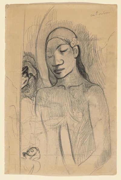 Tahiti Figürü, c.1895-96 by Paul Gauguin