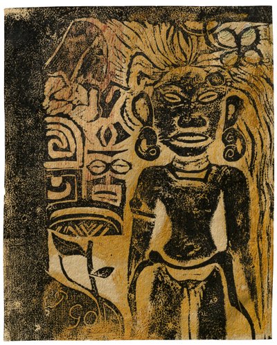 Tahiti İdolü, Tanrıça Hina, 1894-95 by Paul Gauguin