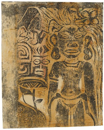 Tahiti İdolü, Tanrıça Hina, 1894-95 by Paul Gauguin