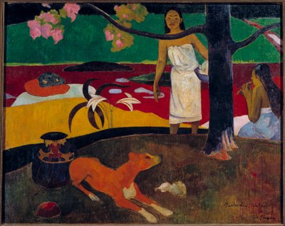 Tahiti Sahne Tablosu, Paul Gauguin (1848-1903) 1892 Güneş. 0,87x1,13 m St. Petersburg, Ermitaj Müzesi by Paul Gauguin