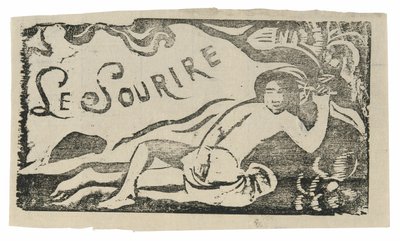 Tahitili Kadın, Le sourire için başlık by Paul Gauguin