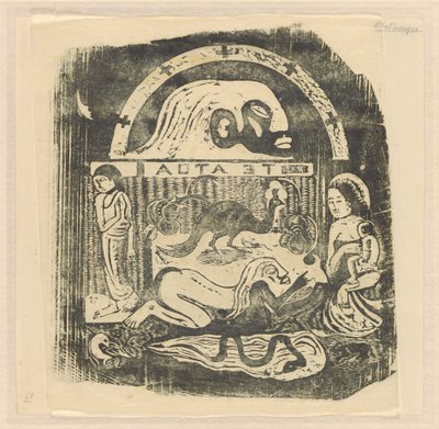 Te Atua (Tanrılar) Küçük Tabak [rekto] by Paul Gauguin