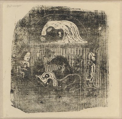 Te Atua (Tanrılar) Küçük Tabak [verso] by Paul Gauguin