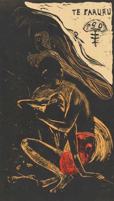 Te Faruru Burada Sevişiyorlar, 18941895. by Paul Gauguin