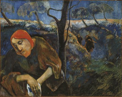 Gethsemane Bahçesi'ndeki Mesih Bahçesindeki Acı, 1889. by Paul Gauguin
