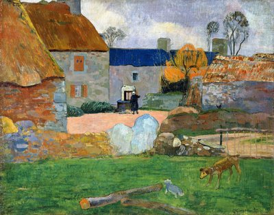 Mavi Çatı veya Pouldu Çiftliği, 1890 by Paul Gauguin