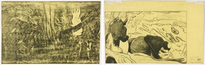 Şeytan Konuşuyor (Mahna No Varua Ino) (rekto); Kadın Çamaşırları (versi) by Paul Gauguin