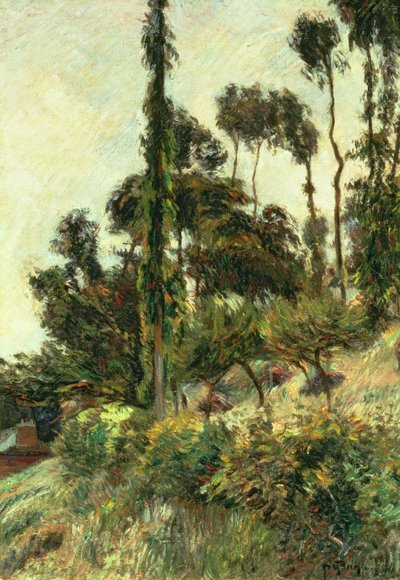 Tepenin Kenarı, 1884 by Paul Gauguin