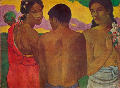 Üç Tahitili, 1899 by Paul Gauguin