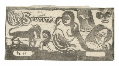 Üç Kişi, Bir Maske, Bir Tilki ve Bir Kuş, Le sourire için başlık by Paul Gauguin