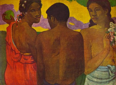Üç Tahitili, 1899 1935 by Paul Gauguin