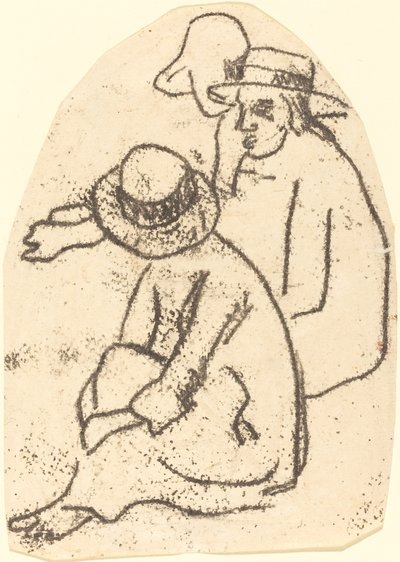 La soeur de charite için Üç Tahitili Çalışması, 18991902. by Paul Gauguin