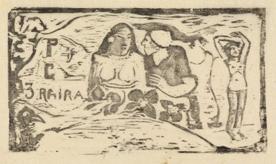 1895 yılında veya sonrasında, Le Sourire Gülümseme Başlığı için Başlık Sayfası. by Paul Gauguin